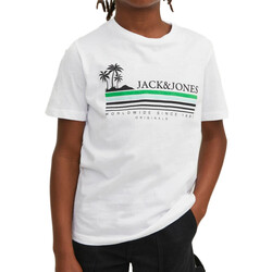 Kleidung Jungen T-Shirts & Poloshirts Jack & Jones 12235491 Weiss