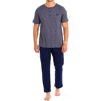 Kleidung Herren Pyjamas/ Nachthemden Kisses And Love PJ1405-FUME Blau