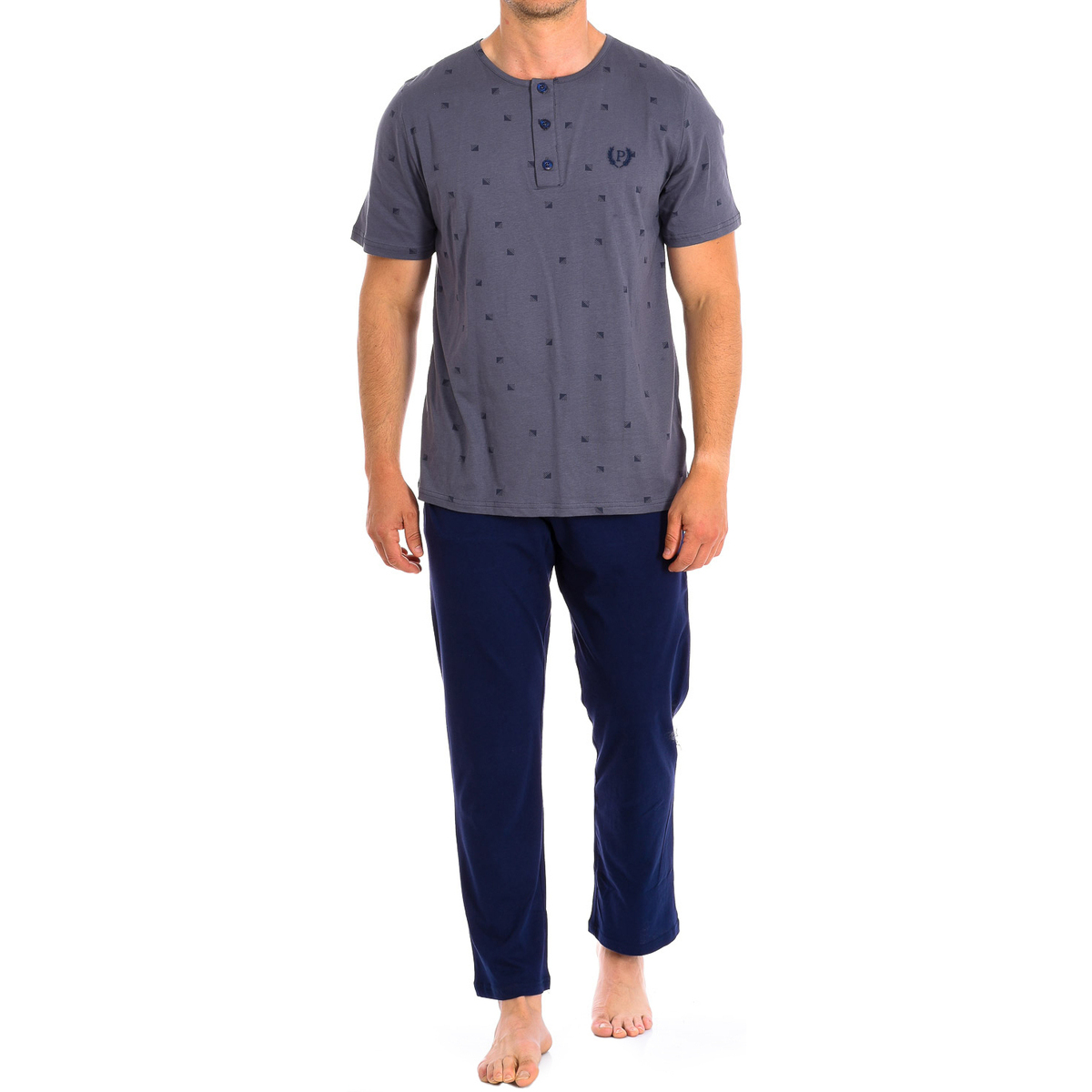 Kleidung Herren Pyjamas/ Nachthemden Kisses&Love PJ1405-FUME Blau