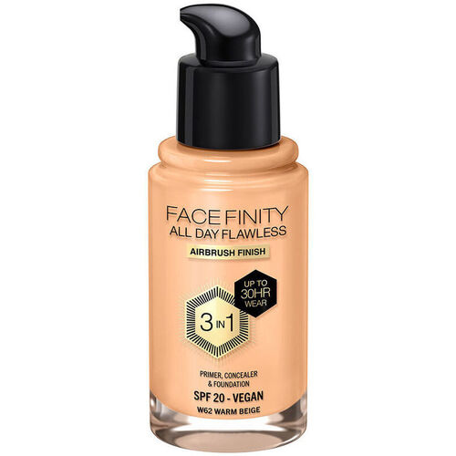 Beauty Make-up & Foundation  Max Factor Facefinity All Day Flawless 3 In 1 Foundation w62-warm Beige 