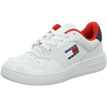 Schuhe Damen Sneaker Tommy Jeans TJW RETRO BASKET GLOSSY EN0EN02206/0K4 Weiss