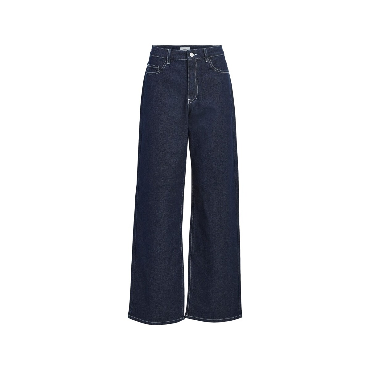 Kleidung Damen Hosen Object Jeans Java - Dark Blue Denim Blau