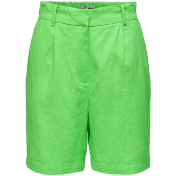 Only Caro HW Long Shorts - Summer Green Grün