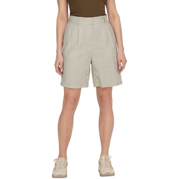 Only Caro HW Long Shorts - Silver Lining Beige