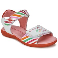Schuhe Mädchen Sandalen / Sandaletten Agatha Ruiz de la Prada CAZOLETA Weiss / Multicolor