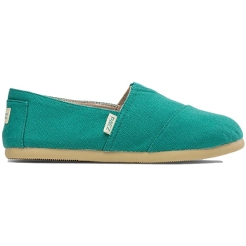 Schuhe Damen Leinen-Pantoletten mit gefloch Paez Gum Classic W - Combi Emerald Grün