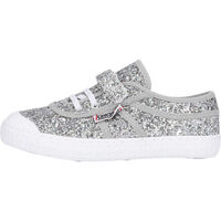 Schuhe Sneaker Kawasaki Glitter Kids Shoe W/Elastic  8889 Silver Weiss