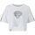 Kleidung Damen T-Shirts & Poloshirts Ed Hardy Tiger glow crop top white Weiss