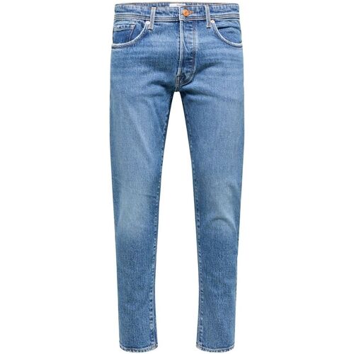 Kleidung Herren Jeans Selected 16080468 - 172 SLIM TAPE-16080468 MEDIUM BLUE DENIM Blau