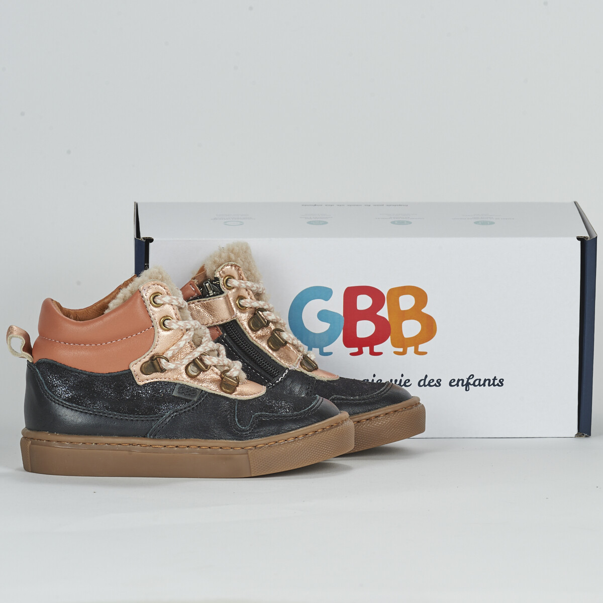 Schuhe Mädchen Sneaker High GBB AI330-11-C-ECH Schwarz