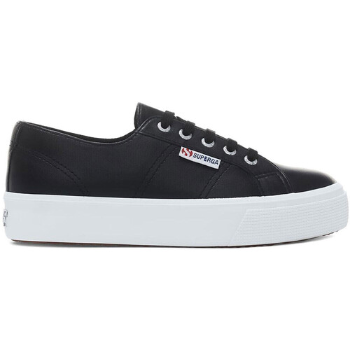 Schuhe Damen Sneaker Superga Baskets femme  2730 Nappa Schwarz
