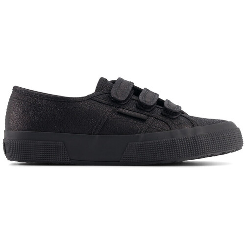 Schuhe Damen Sneaker Superga Baskets femme  2750 Strapes Lame Schwarz