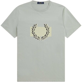 Kleidung Herren T-Shirts & Poloshirts Fred Perry Fp Col Bloc Laurel Wreath T-Shirt Grau