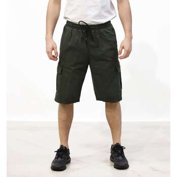 Kleidung Herren Shorts / Bermudas Amish Bermuda Cargo  Popeline Grün