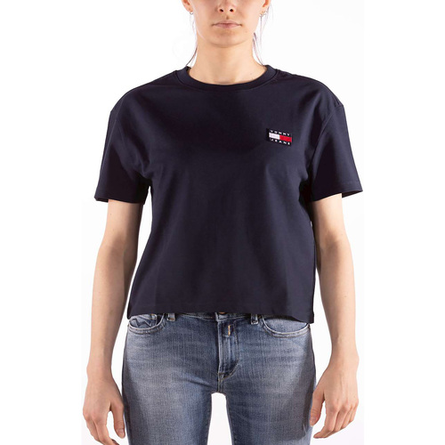 Kleidung Damen T-Shirts & Poloshirts Tommy Hilfiger S/S Knit Tops Blau
