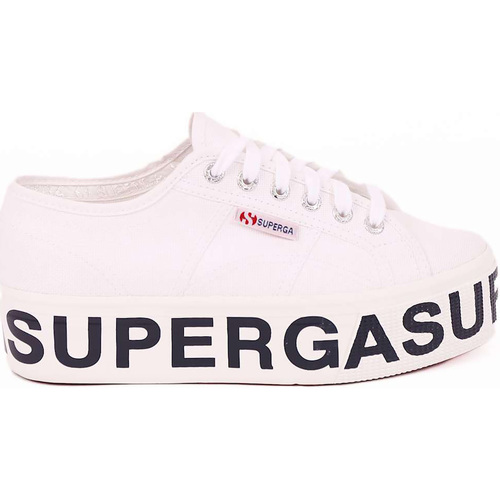Schuhe Damen Sneaker Superga 2790 Platform Lettering Weiss