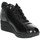 Schuhe Damen Sneaker High Agile By Ruco Line JACKIE CROCO 226 Schwarz