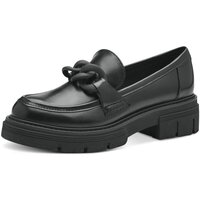 Schuhe Damen Slipper Marco Tozzi Slipper Black Brush 2-24705-41/011 011 Schwarz