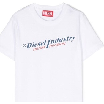 Kleidung Jungen T-Shirts Diesel J01132-00YI9 Weiss