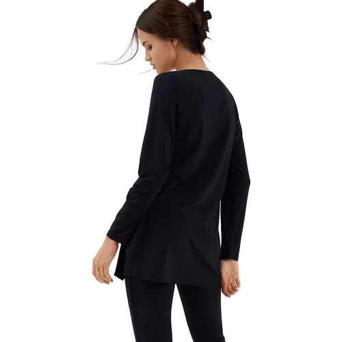 Kleidung Damen Pyjamas/ Nachthemden Lisca Pyjama-Tunika-Top mit langen Ärmeln Mia Schwarz