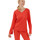 Kleidung Damen Pyjamas/ Nachthemden Lisca Top Pyjama V-Ausschnitt Langarm Lucky  Cheek Orange