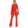 Kleidung Damen Pyjamas/ Nachthemden Lisca Top Pyjama V-Ausschnitt Langarm Lucky  Cheek Orange