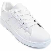 Schuhe Damen Sneaker Low Leindia 83135 Weiss
