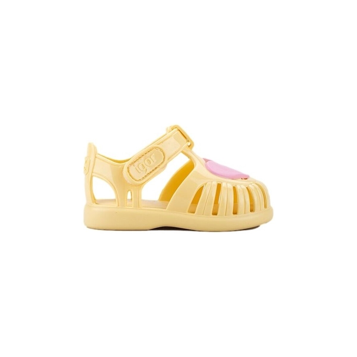 Schuhe Kinder Sandalen / Sandaletten IGOR Baby Sandals Tobby Gloss Love - Vanilla Gelb