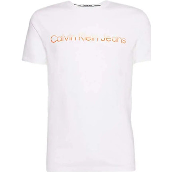 Kleidung Herren T-Shirts Calvin Klein Jeans rainbow Weiss
