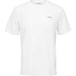 Kleidung Herren T-Shirts Selected Aspen Logo Tee Weiss