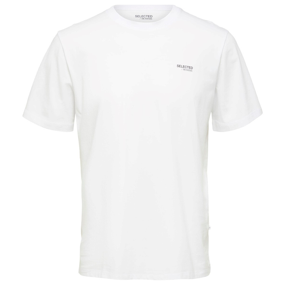 Kleidung Herren T-Shirts Selected Aspen Logo Tee Weiss