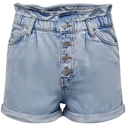 Kleidung Damen Shorts / Bermudas Only 15200196 CUBA-LIGHT BLUE DENIM Blau