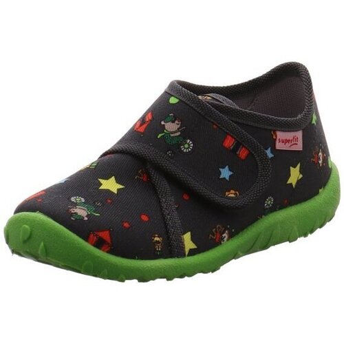 Schuhe Mädchen Babyschuhe Superfit Maedchen Hausschuh Textil SPOTTY 1-009246-2070 Grau
