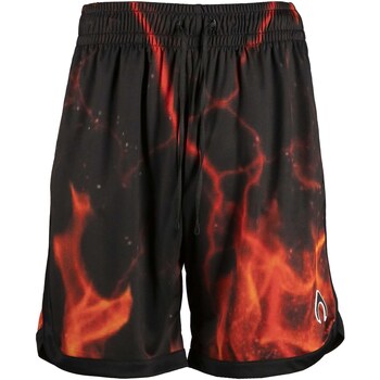 Kleidung Herren Shorts / Bermudas Nytrostar Shorts With Flames Red Print Schwarz