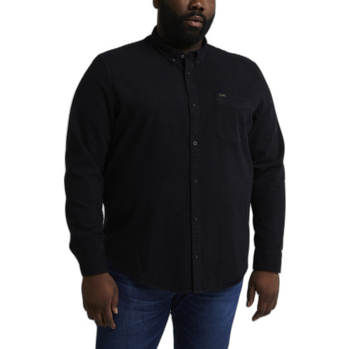 Kleidung Herren Langärmelige Hemden Lee Chemise  Button Down Schwarz