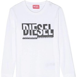 Kleidung Jungen T-Shirts Diesel J01535-00YI9 Weiss