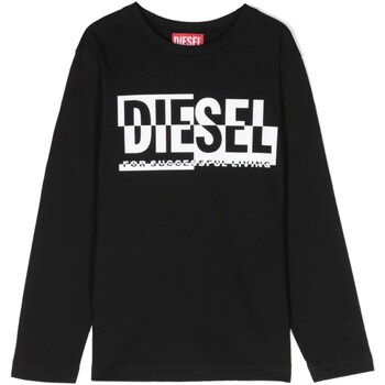 Kleidung Jungen T-Shirts Diesel J01535-00YI9 Schwarz