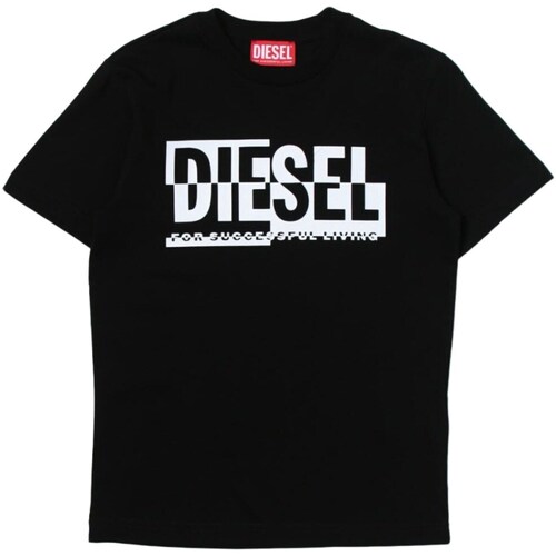 Kleidung Jungen T-Shirts Diesel J01531-00YI9 Schwarz