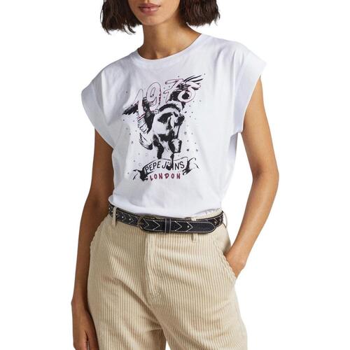 Kleidung Damen T-Shirts & Poloshirts Pepe jeans  Weiss