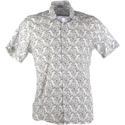 Kleidung Herren Langärmelige Hemden Sl56 Camicia Colletto Uomo Gera Weiss