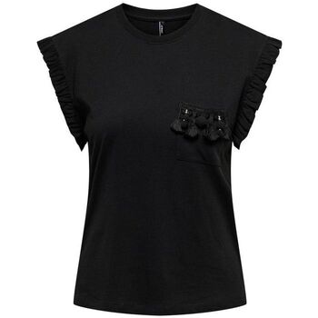 Kleidung Damen T-Shirts & Poloshirts Only 15289732 FILIPPA-BLACK Schwarz