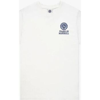 Kleidung T-Shirts & Poloshirts Franklin & Marshall JM3012.1000P01-011 OFF WHITE Weiss
