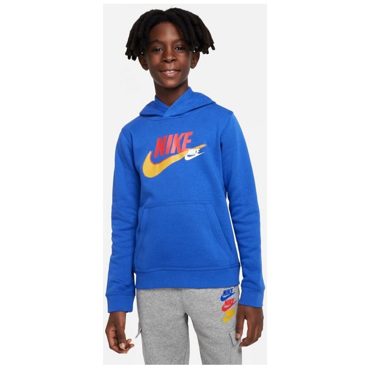 Kleidung Jungen Sweatshirts Nike Sport Sportswear Standard Issue Hoodie FD1197-480 Blau
