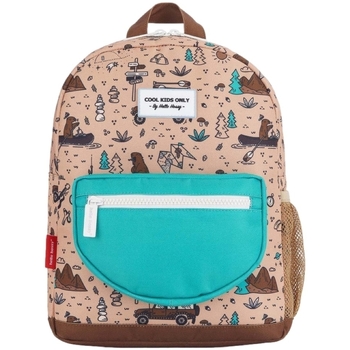 Hello Hossy Road Trip Kids Backpack - Beige Multicolor