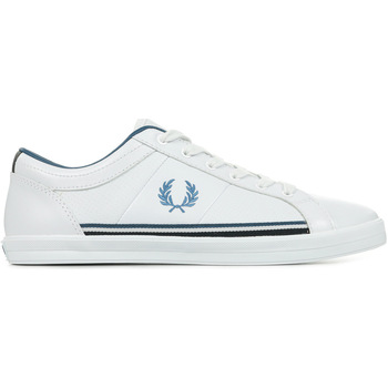 Fred Perry Baseline Perf Leather Weiss