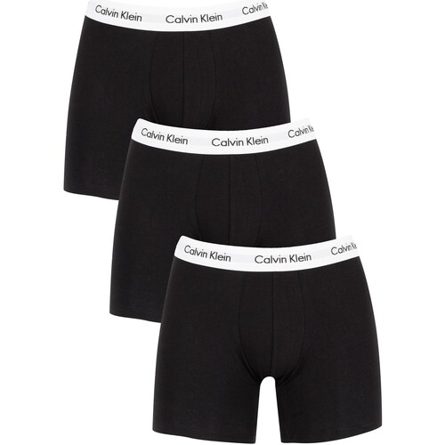 Unterwäsche Herren Boxershorts Calvin Klein Jeans 3er-Pack aus Baumwoll-Stretch-Boxershorts Schwarz