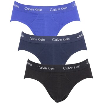 Unterwäsche Herren Slips Calvin Klein Jeans 3er Pack Hüftslip Blau