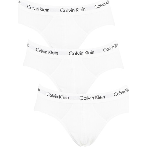 Unterwäsche Herren Slips Calvin Klein Jeans 3er Pack Hüftslip Weiss