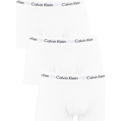 Unterwäsche Herren Boxershorts Calvin Klein Jeans 3er Pack Low Rise Trunks Weiss