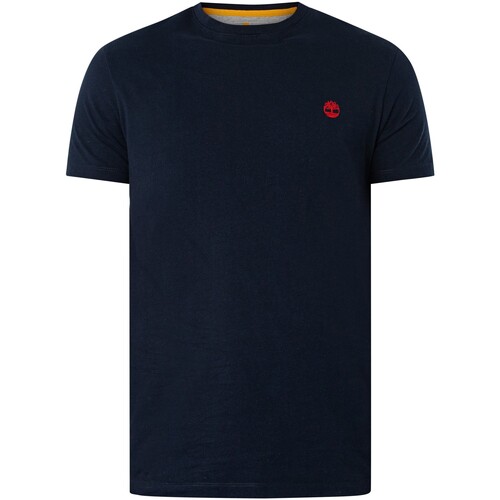 Kleidung Herren T-Shirts Timberland Dun River Slim Crew T-Shirt Blau